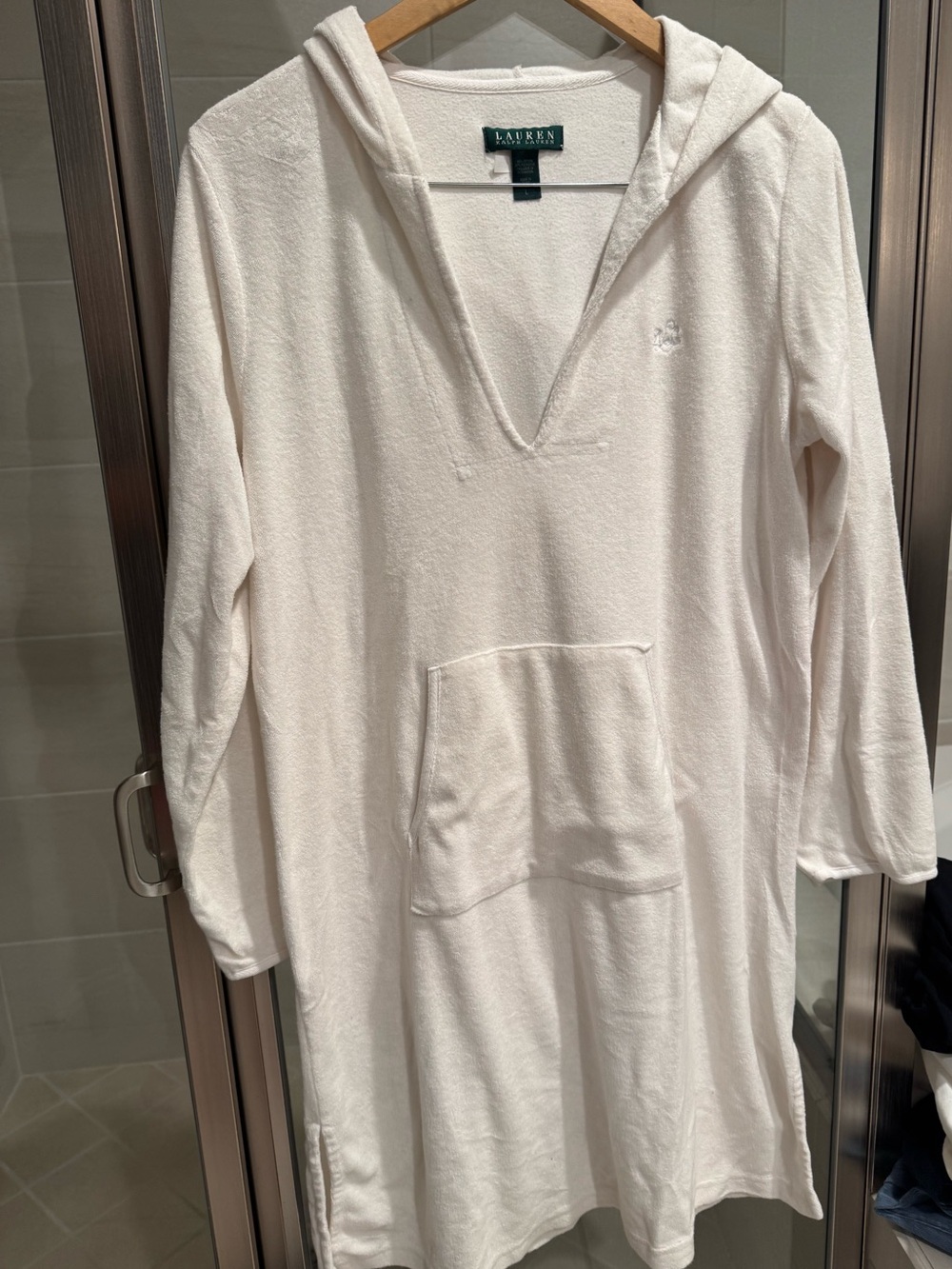 Ralph Lauren White Hooded Swim Coverup